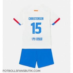 Barcelona Andreas Christensen #15 Replika Bortatröja Barn 2023-24 Kortärmad (+ Korta byxor)